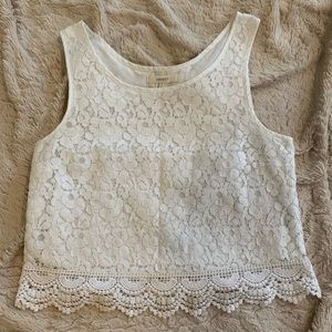 Floral Lace Cropped Tank Top - Forever 21